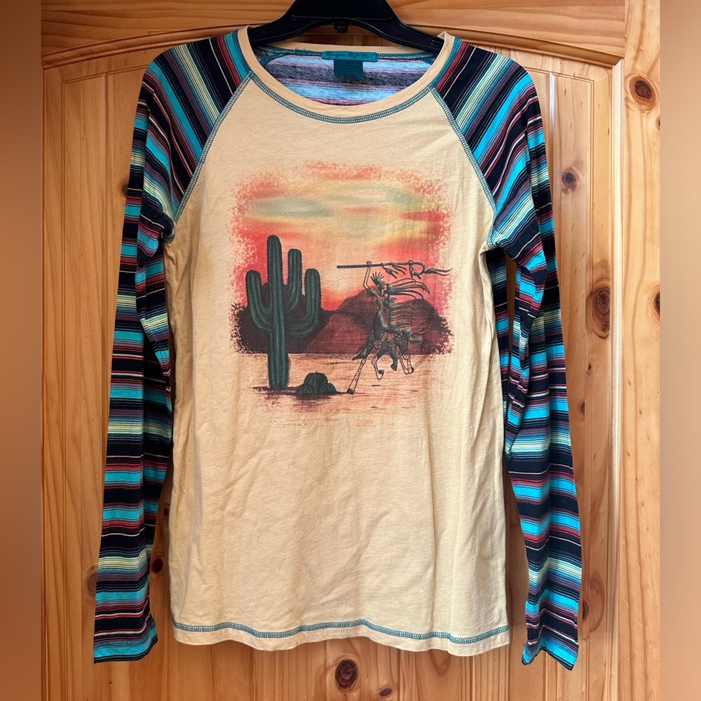 Cowgirl Tuff Long Sleeve Size M Gently Worn Cotton Top